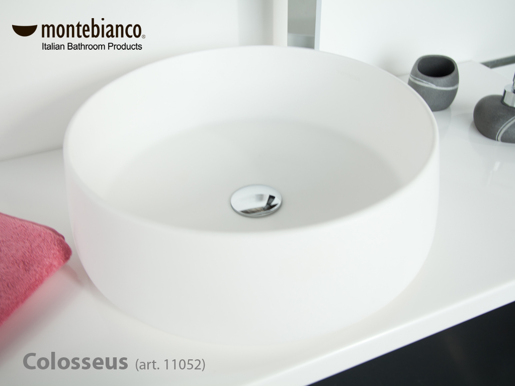 Раковина накладная 43см MonteBianco Colosseus 11052 белый матовый