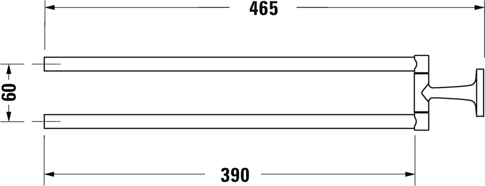 Держатель для полотенец Duravit Starck T 0099414600 Черный матовый