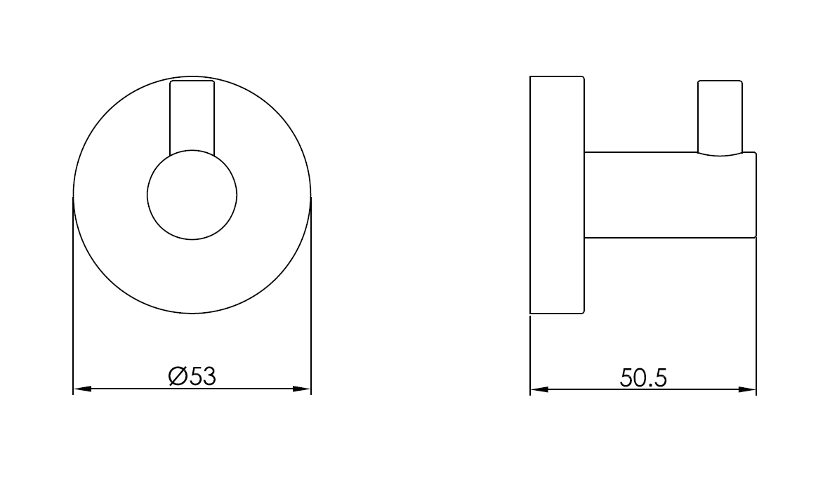 Крючок Benesque Lumiere 70010303 черный брашированный