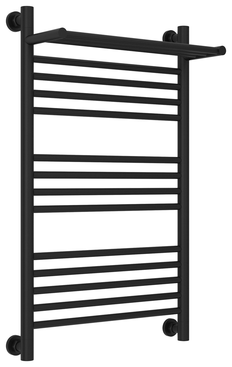 Полотенцесушитель водяной Сунержа Богема с полкой+ 80х50 черный матовый