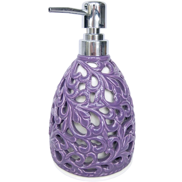 Дозатор жидкого мыла Fixsen Livy A213-P1-1 Белый Фиолетовый Хром