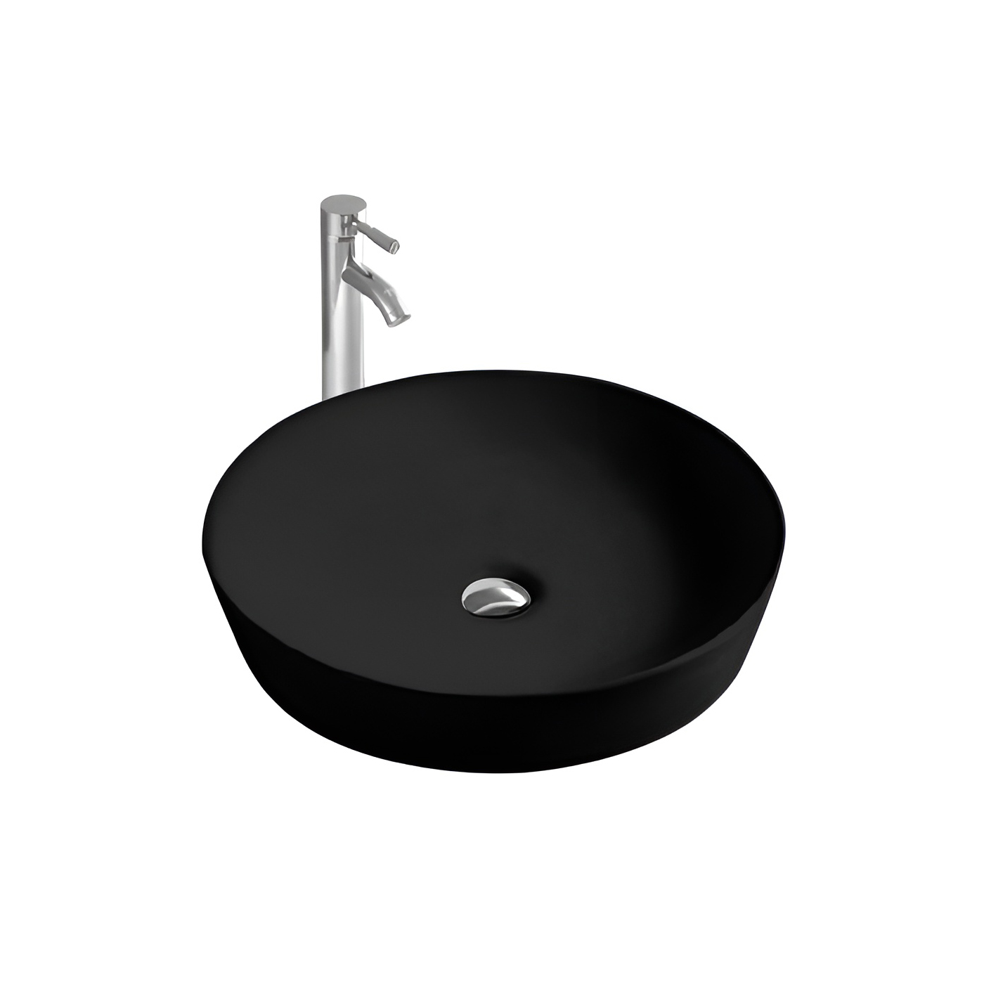 Раковина накладная 41см Aquatek Европа AQ5558-MB черный матовый