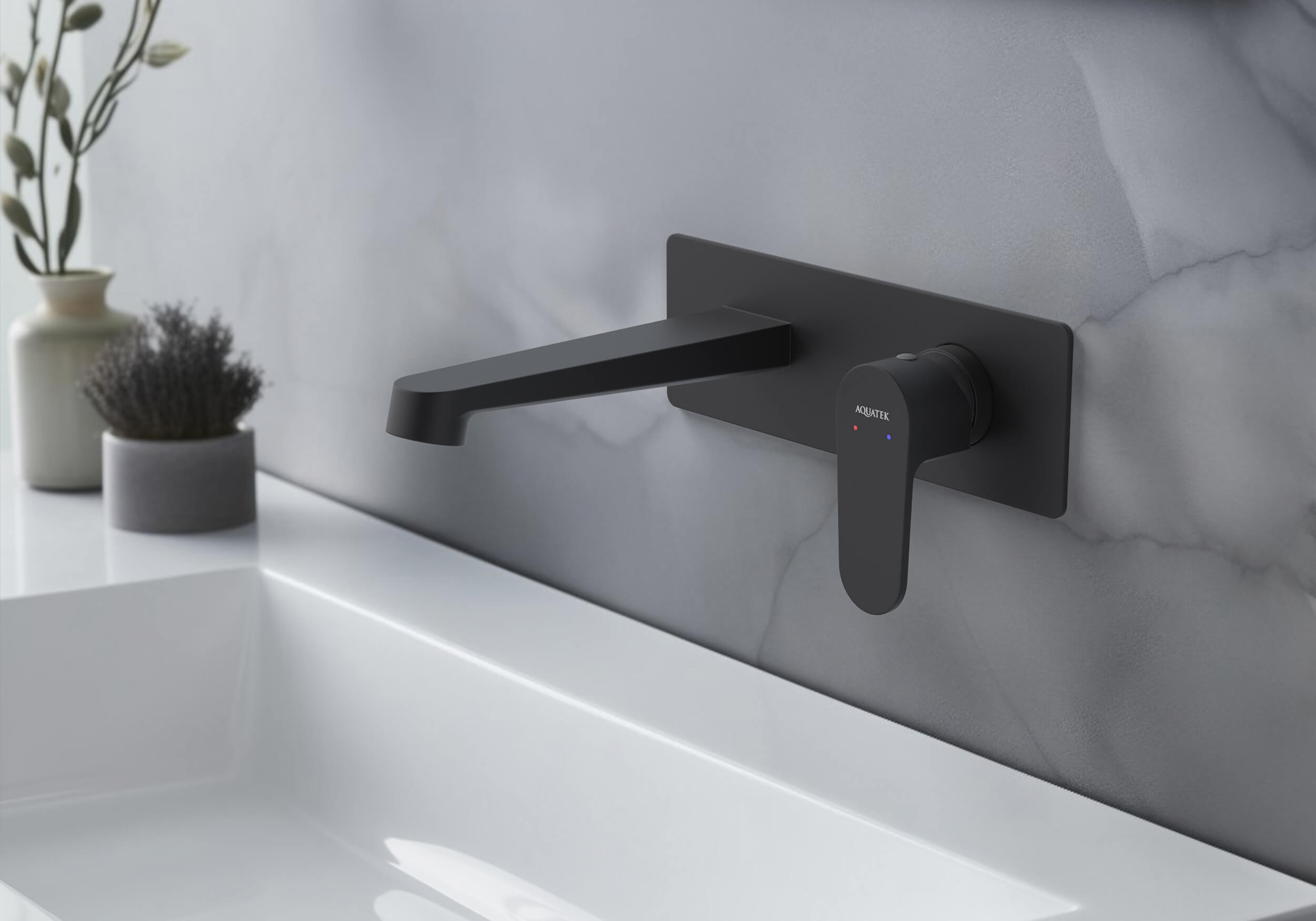 Смеситель для раковины Aquatek Оберон AQ1213MB черный матовый