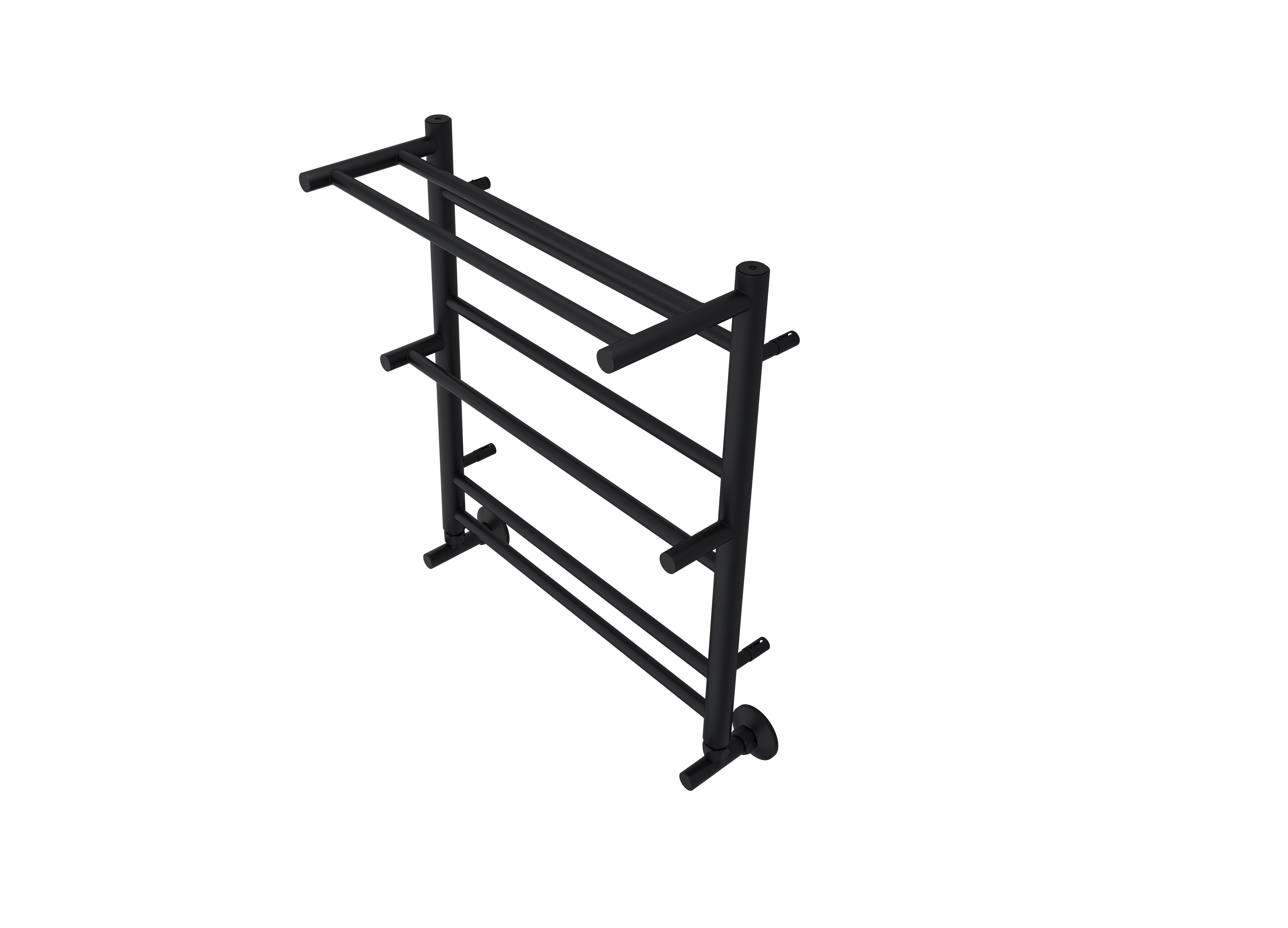 Полотенцесушитель водяной Aquatek Альфа AQ RRP0760BL 60х50 с полкой, черный муар