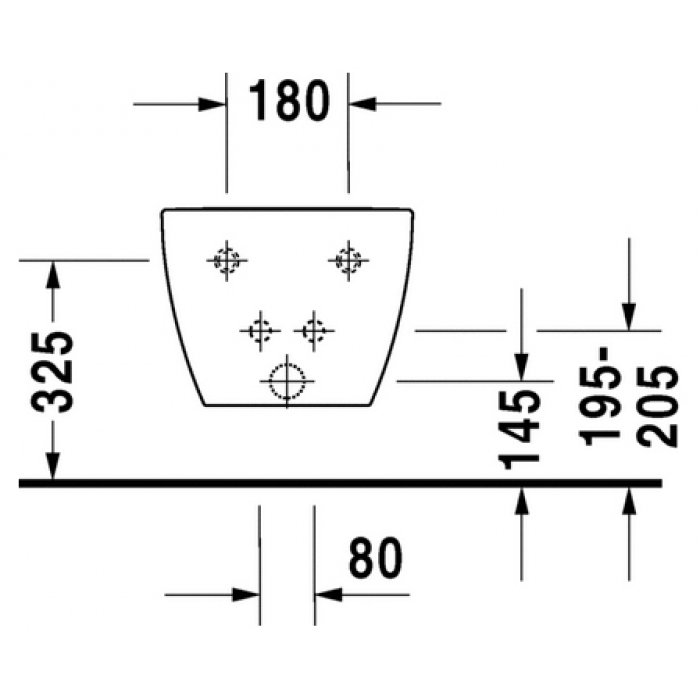 Биде подвесное Duravit Happy D.2 2258150000