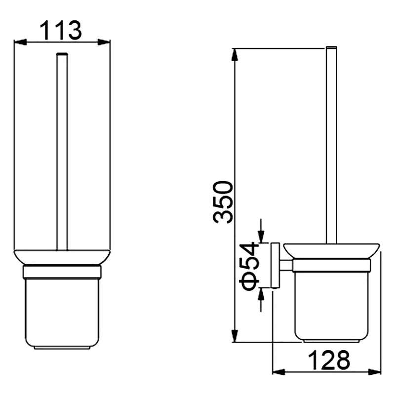 Ершик подвесной Timo Saona 13061/03 черный матовый