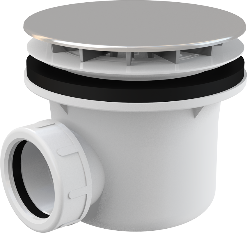 Сифон для душевого поддона Alcaplast A49CR хром