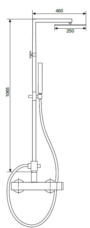Душевая стойка Cezares UNIKA-CD-BIO белый матовый