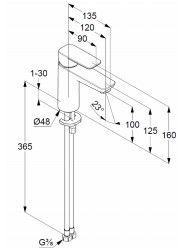 Смеситель для раковины Kludi Pure&Style 402920575 хром