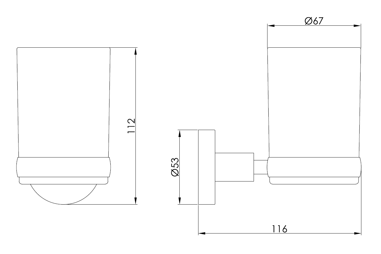 Стакан для ванны подвесной Benesque Lumiere 70010706 бронза брашированная