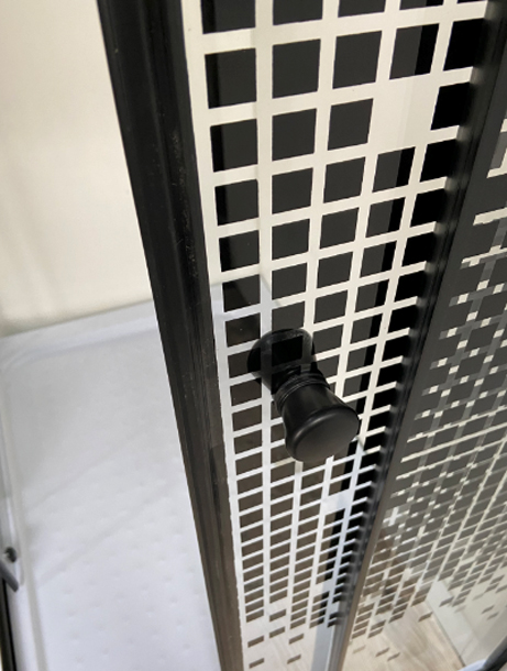 Душевой угол Niagara NG- 012-14Q BLACK 120x80x195 профиль черный, стекло с узором