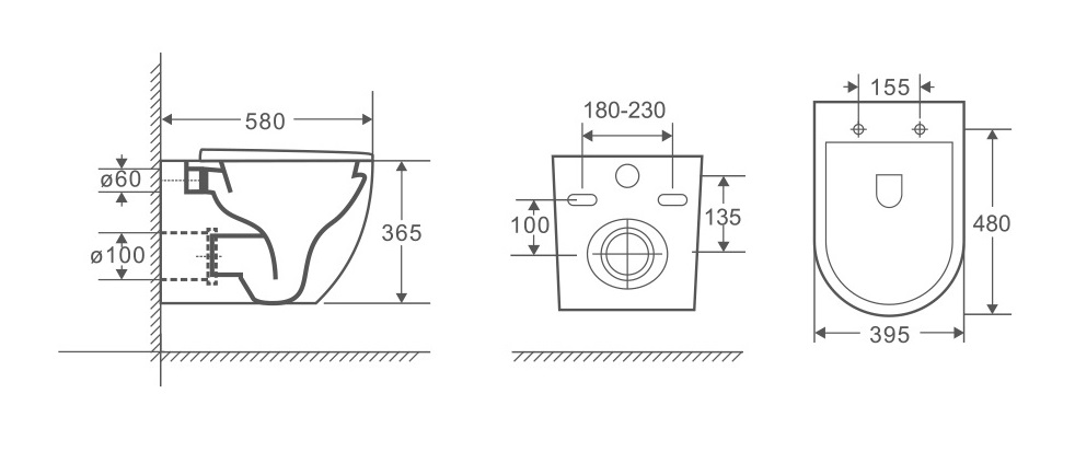 Унитаз подвесной Grossman GR-4451S белый, с сиденьем микролифт