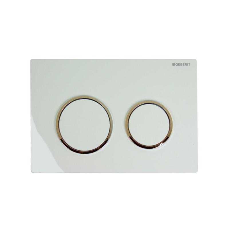 Кнопка смыва Geberit Omega 20 115.085.KK.1 белый/золотой
