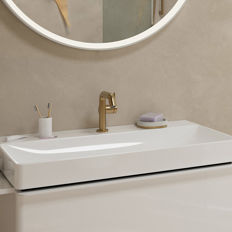 Смеситель для раковины Hansgrohe Tecturis S 73320140 бронза шлифованная