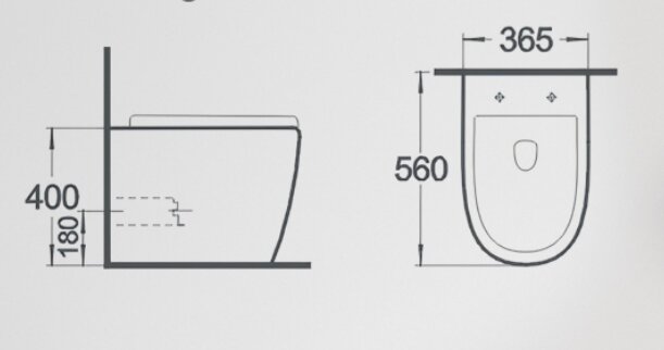 Унитаз приставной безободковый GID TRS-269 с сиденьем микролифт, белый