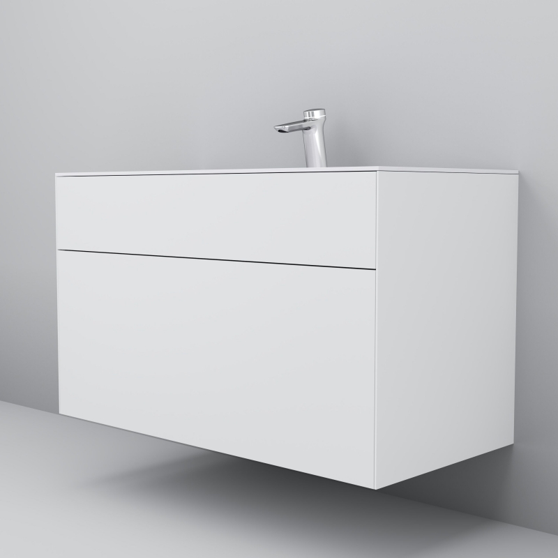 Тумба под раковину AM PM Inspire V2.0 100 подвесная Белая матовая