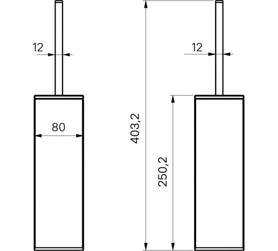 Ершик IDDIS On-X ONXBL00i47 черный матовый