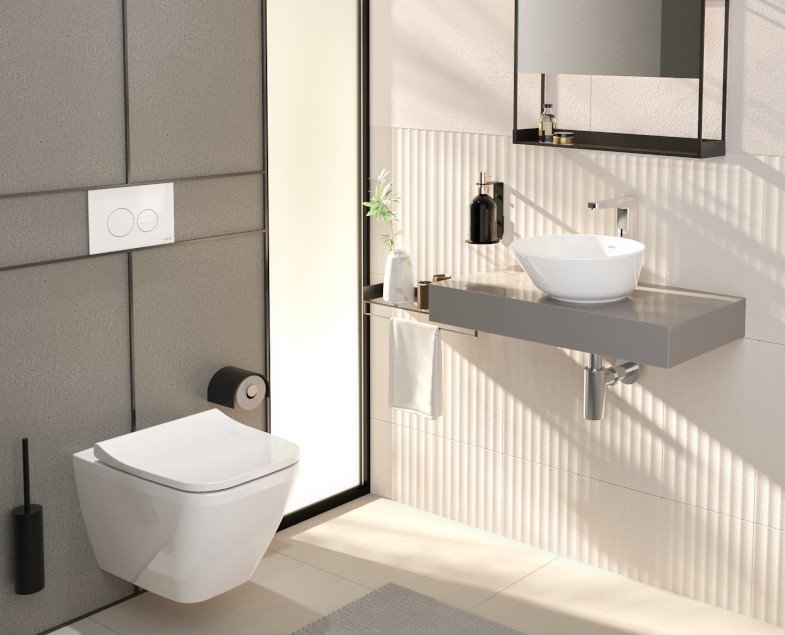 Раковина накладная 38см Vitra Geo 7421B003-0016 белый