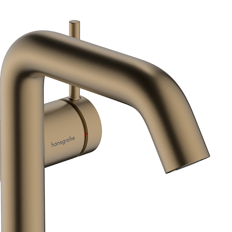 Смеситель для раковины Hansgrohe Tecturis S 73320140 бронза шлифованная