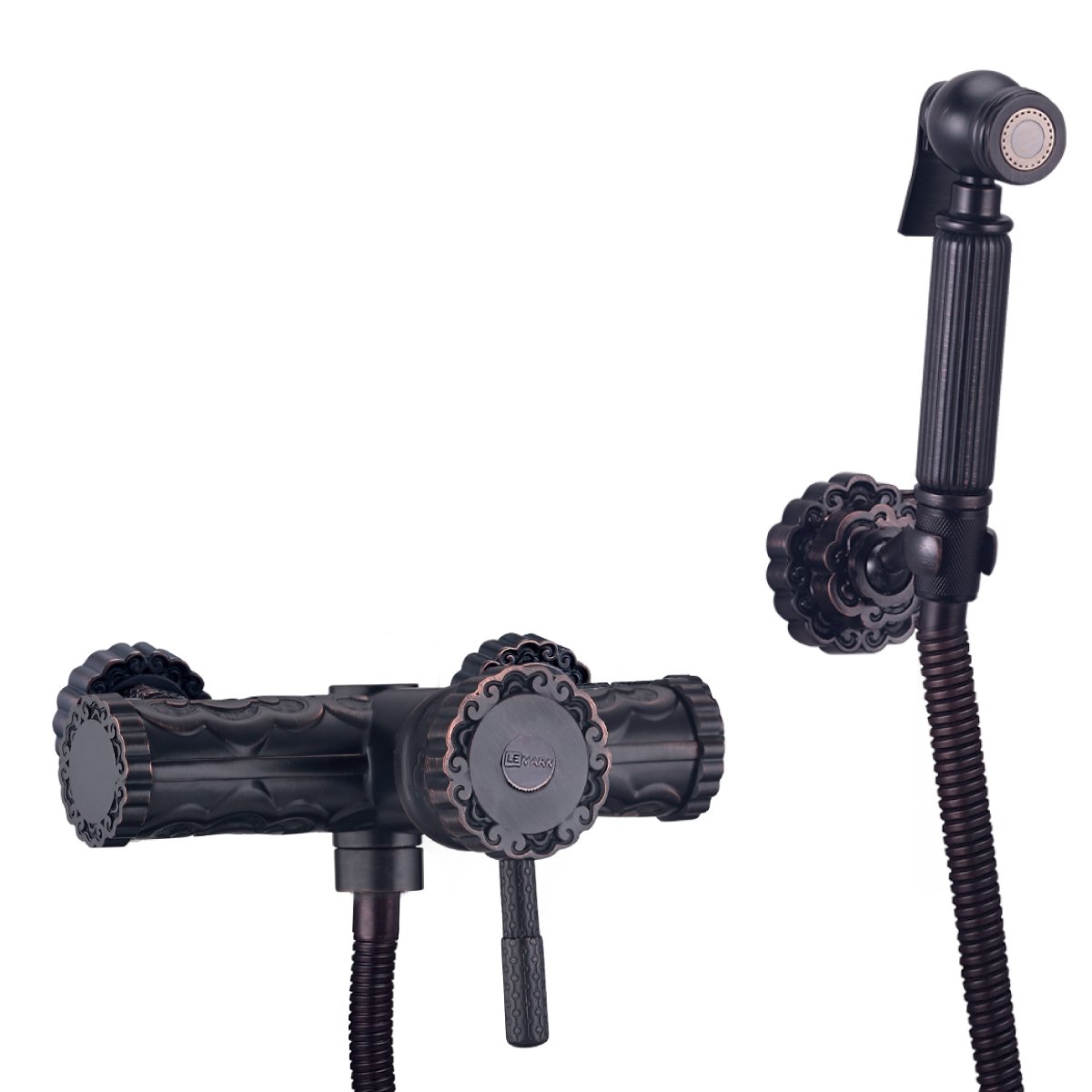 Смеситель для биде Lemark Jasmine  LM6618ORB черная бронза