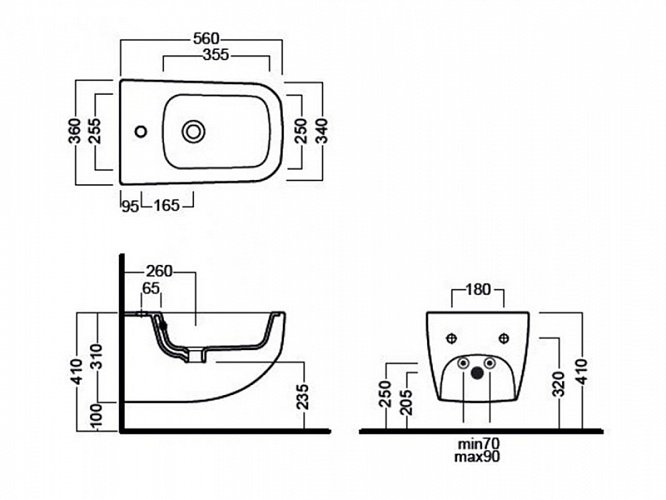 Биде подвесное Hatria Next Y1F2