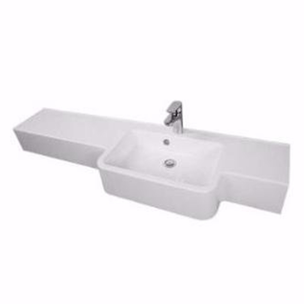 Раковина полувстраиваемая 130см Акватон Hotel 1A709831PI01L белый