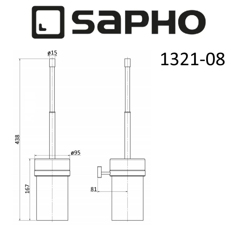 Ершик Sapho OLYMP 1321-08 хром