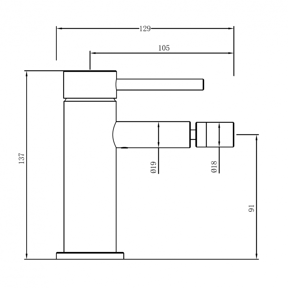 Смеситель ABBER Wasser Kreis 316 AF8124BG для биде, золото брашированное