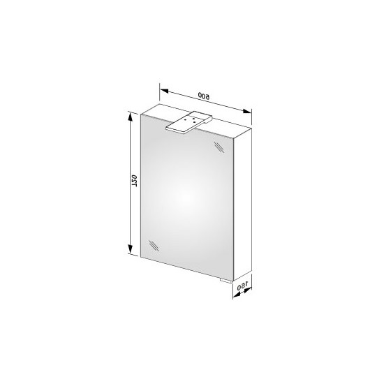 Зеркальный шкаф Keuco Royal 15 50 с подсветкой L Хром