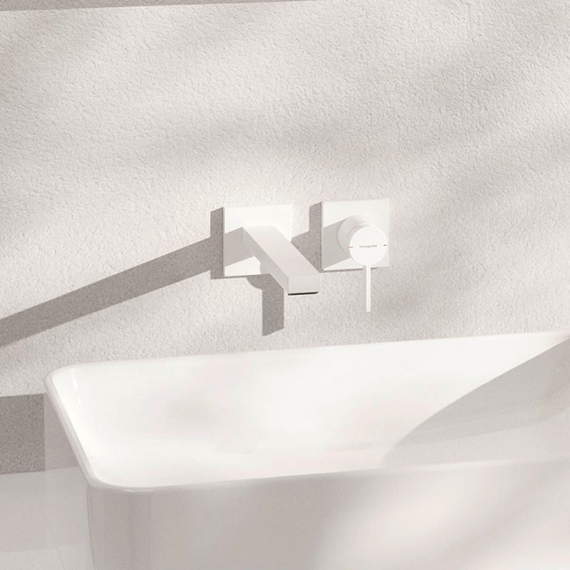 Смеситель для раковины Hansgrohe Tecturis E 73051700 белый матовый