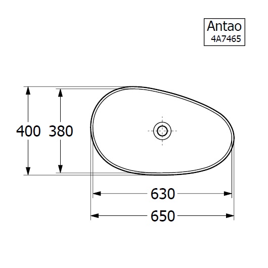 Раковина накладная 65см Villeroy & Boch Antao 4A7465R1 белый с покрытием CeramicPlus