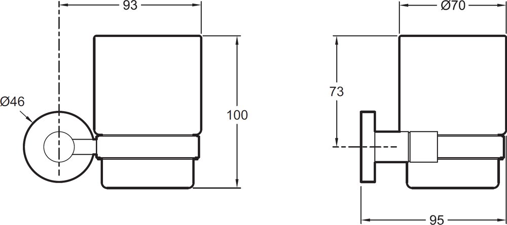 Стакан для зубных щеток Jacob Delafon Classique E77825-CP Хром