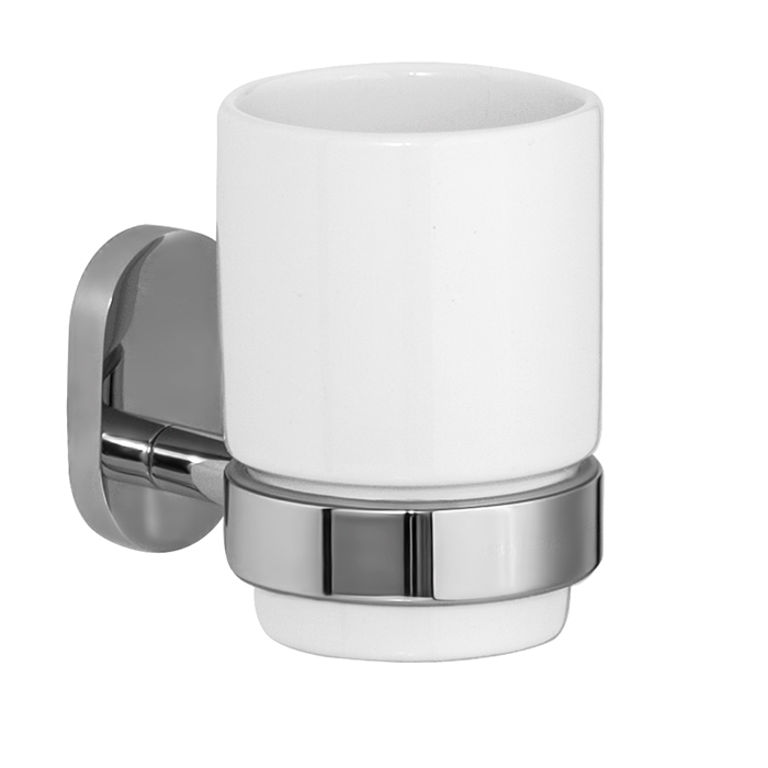 Стакан для зубных щеток Iddis Mirro Plus MRPSBC1i45 Хром Белый