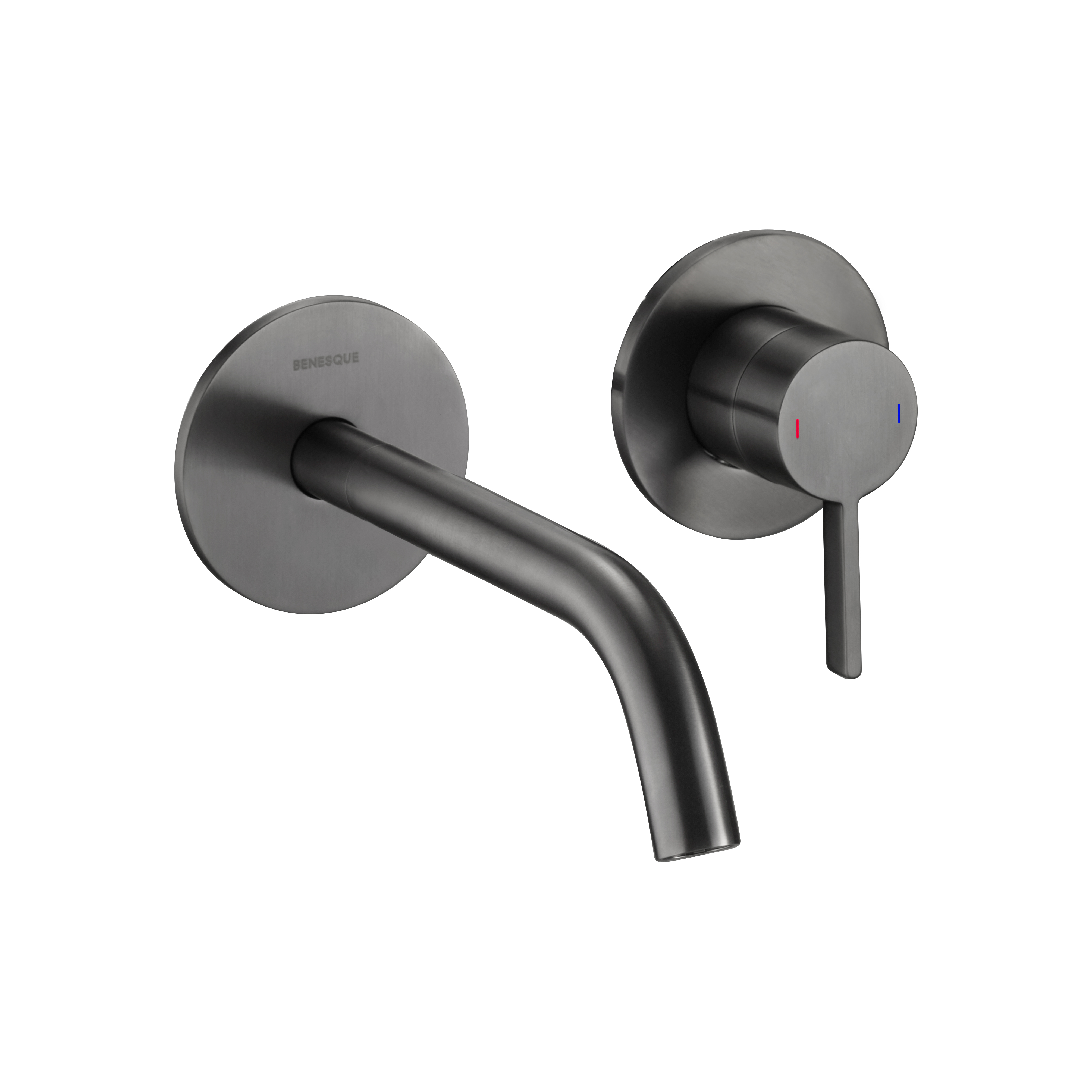 Смеситель для раковины встраиваемый Benesque Lumiere 10010303 брашированный черный