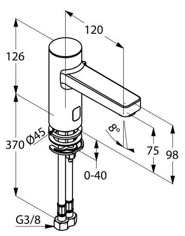 Смеситель для раковины Kludi Zenta  3820005 хром