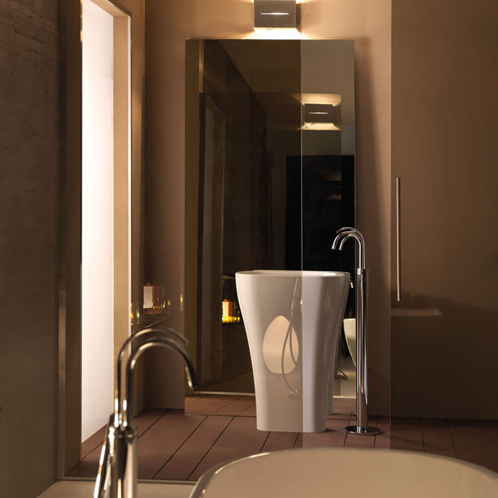 Раковина напольная 60см Kerasan Aquatech 374201 белый