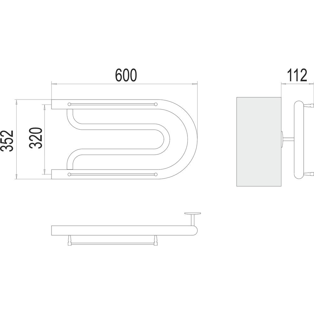 Полотенцесушитель водяной Terminus Фокстрот (1") 32х60