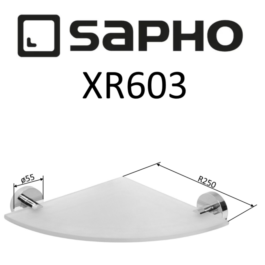 Полка Sapho X-ROUND XR603 хром