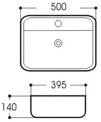 Раковина накладная 50см Aquatek Вега AQ5506-00 белая