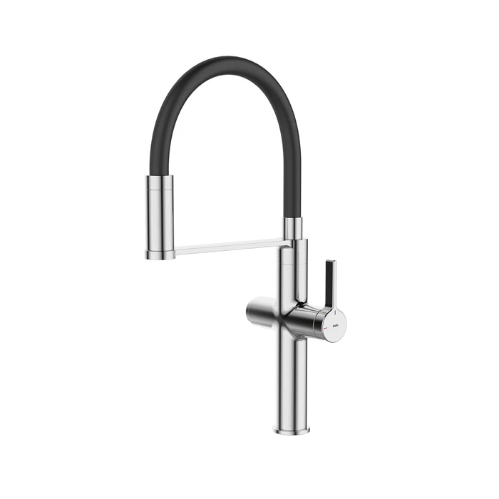Смеситель для кухни с каналом для фильтрованной воды и гибким изливом IDDIS Ikon IKNSBFFi05 хром