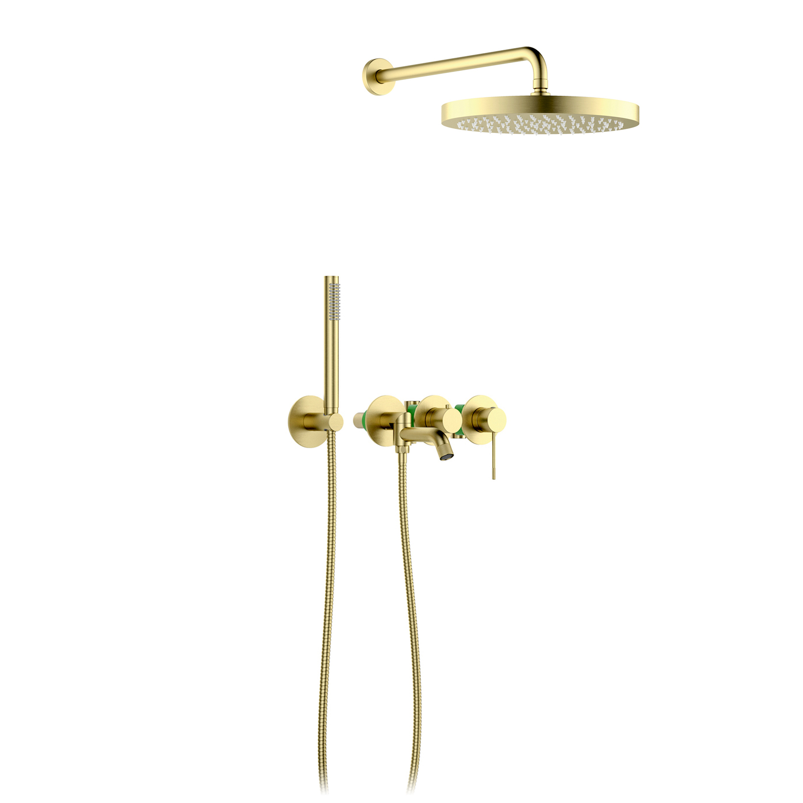 Встраиваемая душевая система со смесителем Timo Saona SX-2348/17SM золото матовое
