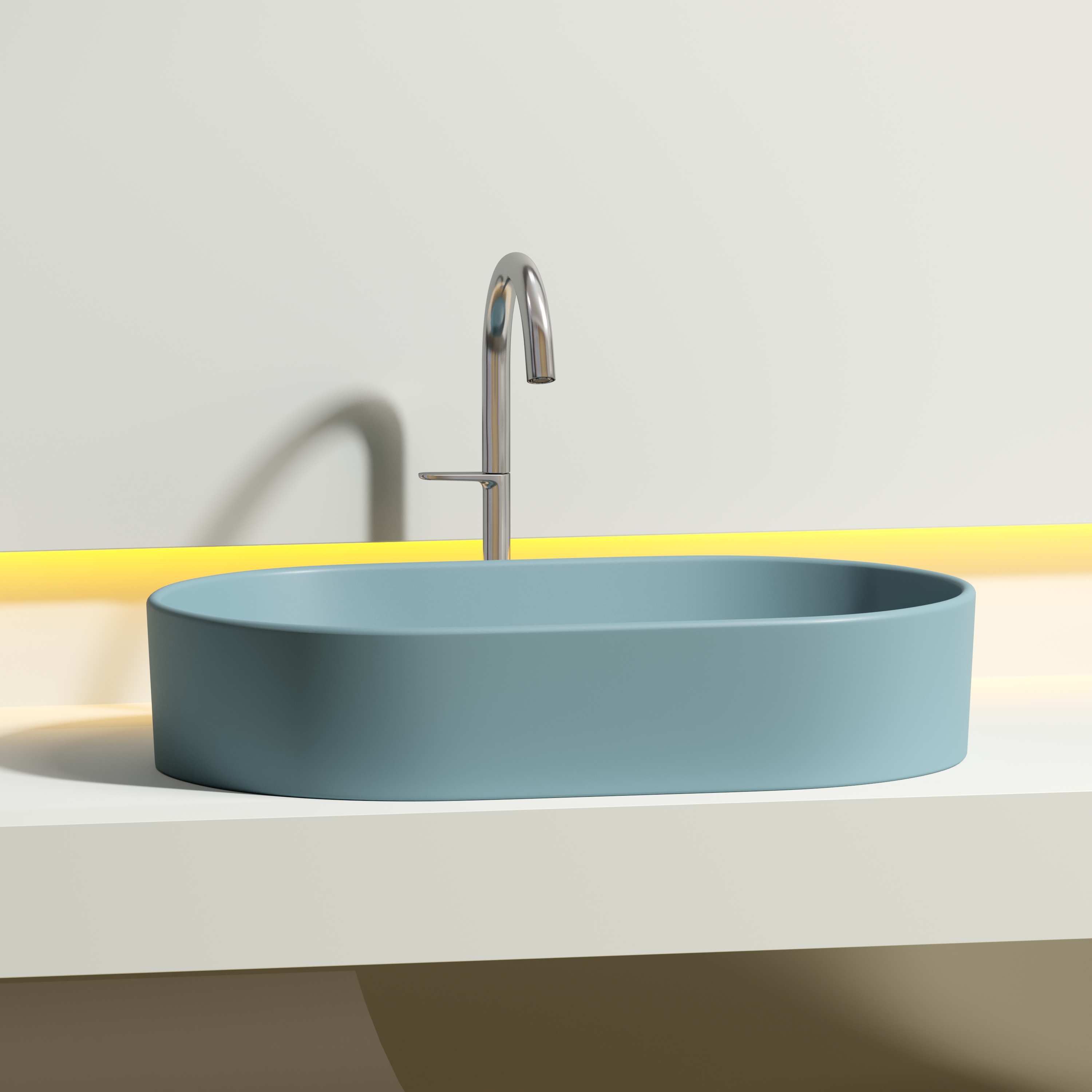 Раковина накладная 60см Ceramica Nova Element CN6048MLG зеленый матовый