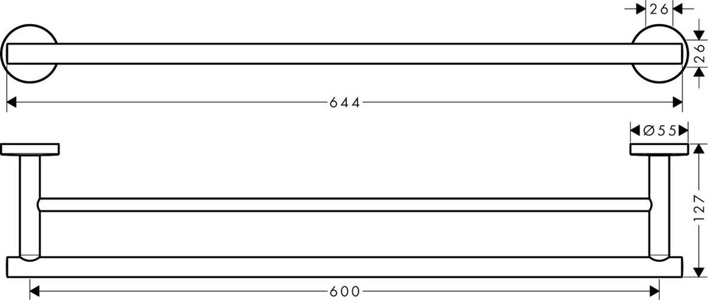 Держатель для полотенец Hansgrohe Logis Universal 41712000 Хром