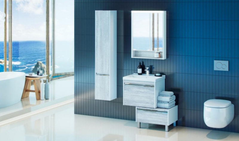 Зеркальный шкаф Акватон Капри 60 с подсветкой 1A230302KP010 Белый