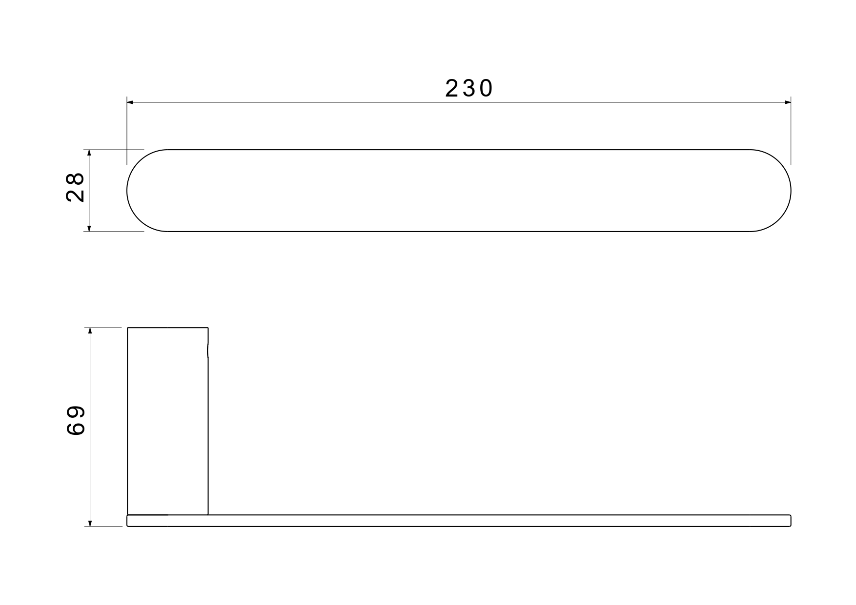 Полотенцедержатель Aquatek Лира AQ4419MB черный матовый