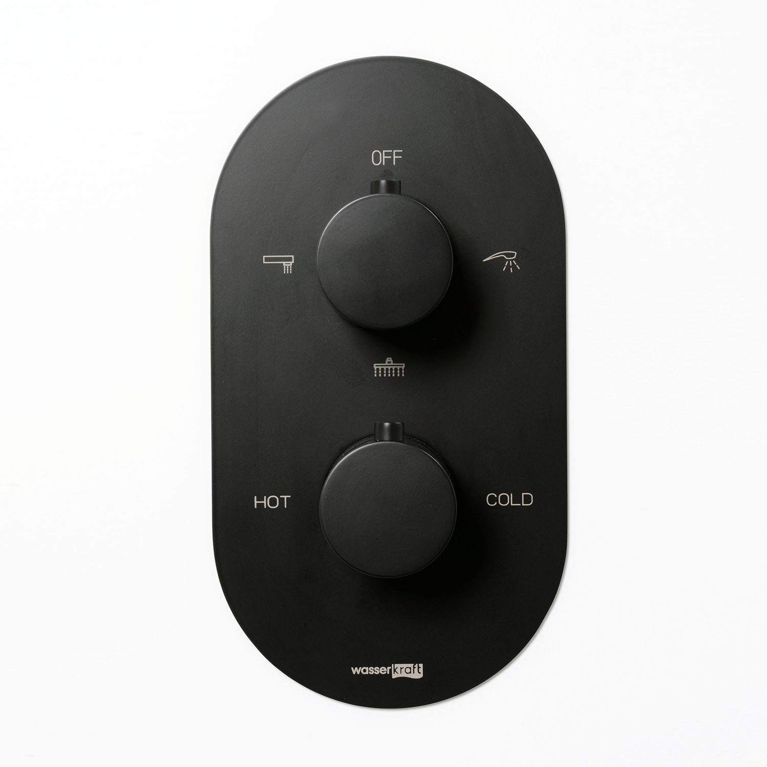 Термостат для душа WasserKraft Elbe 7444 Thermo черный матовый