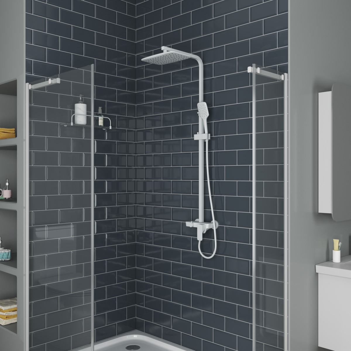 Душевая система D&K Berlin DA1433726A02, белый