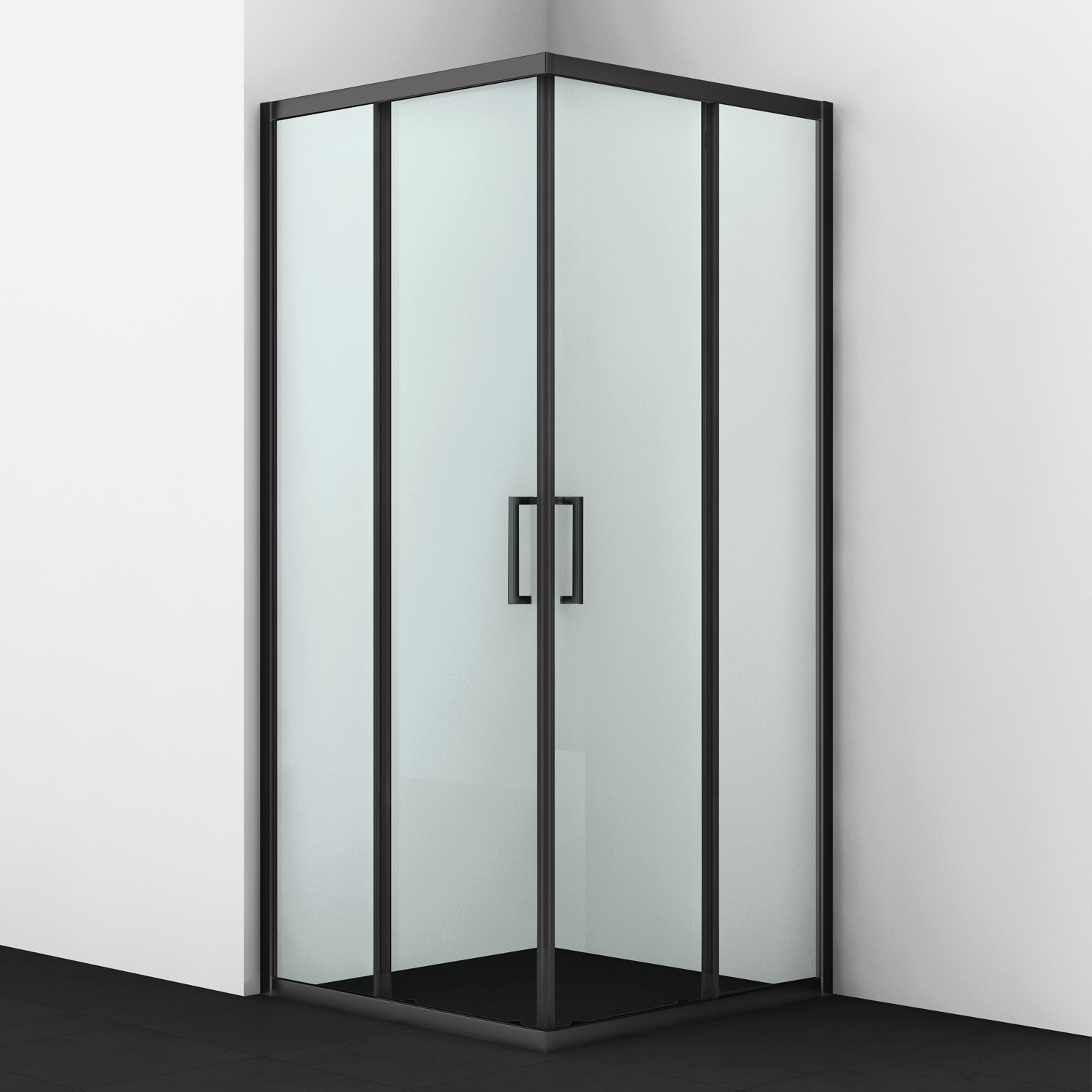 Душевой угол WasserKraft Dill 61S03 90x90x200, профиль черный, стекло прозрачное