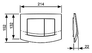 Кнопка смыва TECE Ambia 9240240 белый