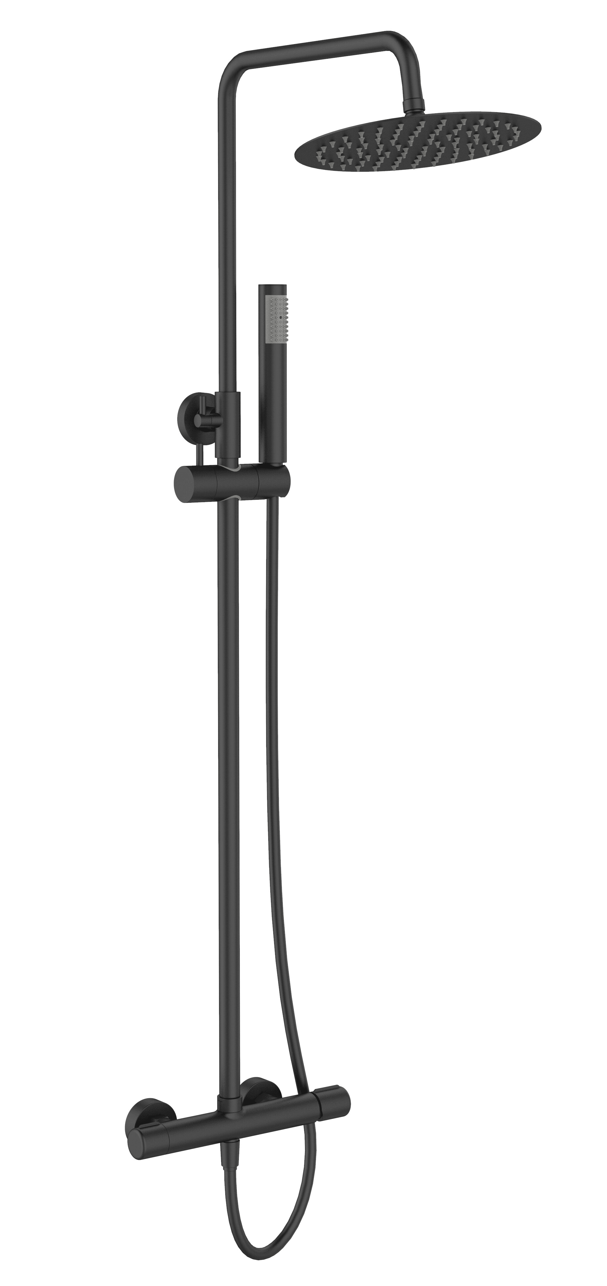 Душевая стойка BelBagno UNO UNO-DOCM-NERO черный матовый